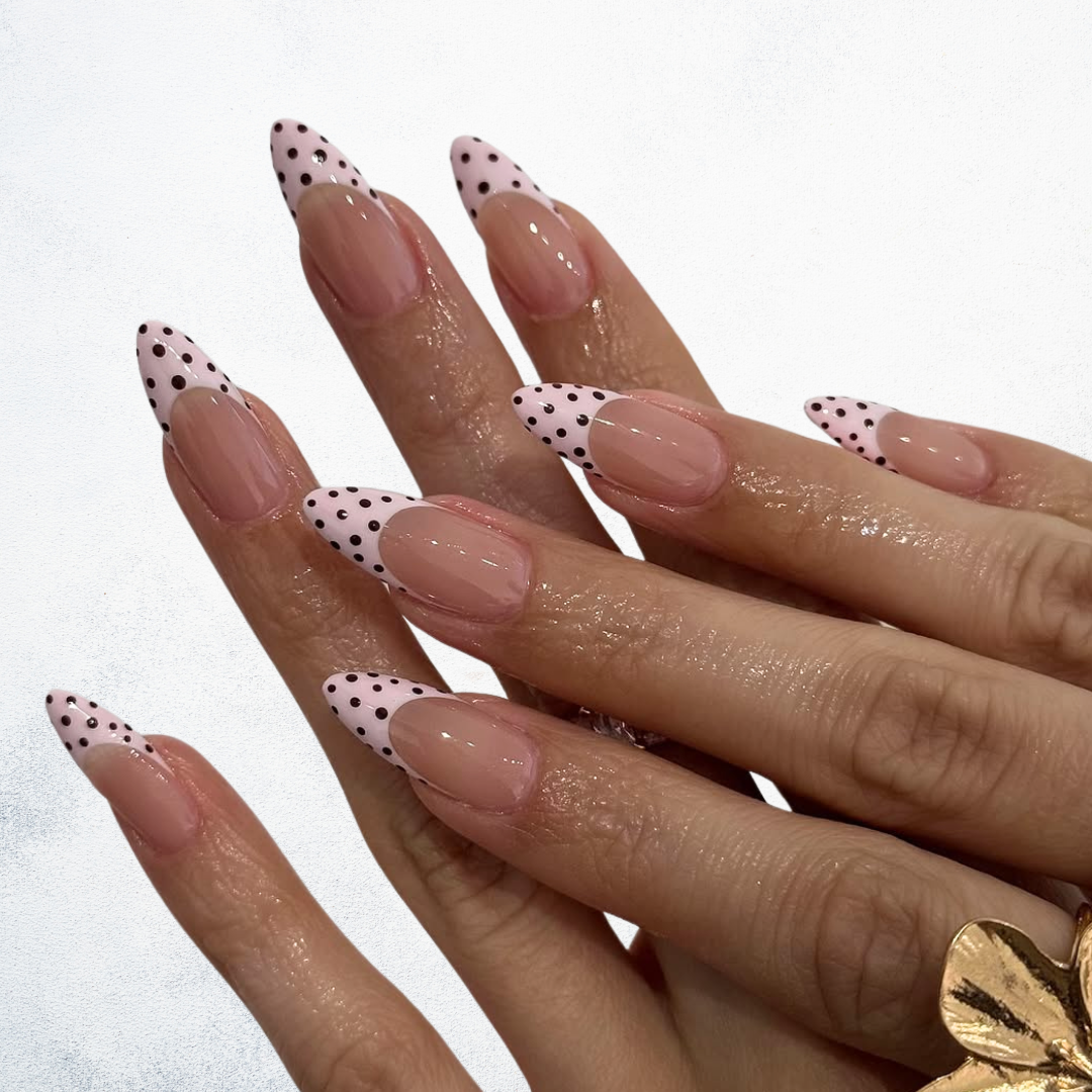 Pink Dot Polka-Dot French Press-On Nails – view 2