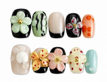 Bloom Pop squoval floral press on nails by Kakakoo product photo