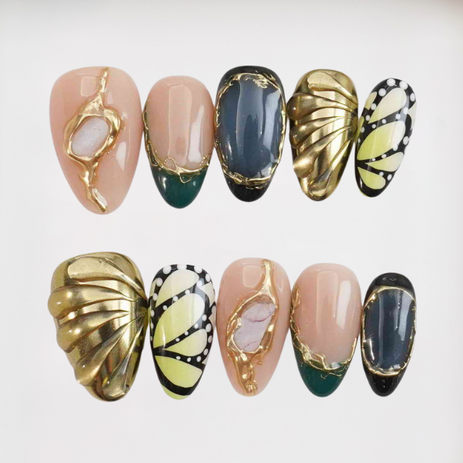 Golden Morph Short Almond Chrome