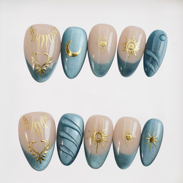 Luna Sol Short Almond French,Cat Eye
