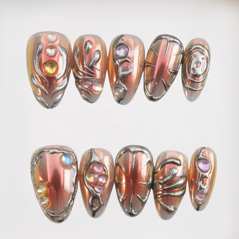 Aurora Flash - Short Almond Short Almond Chrome