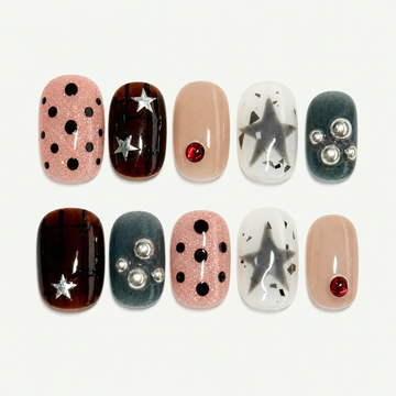 Playground Mix Polka-Dot Press-On Nails - NS0146