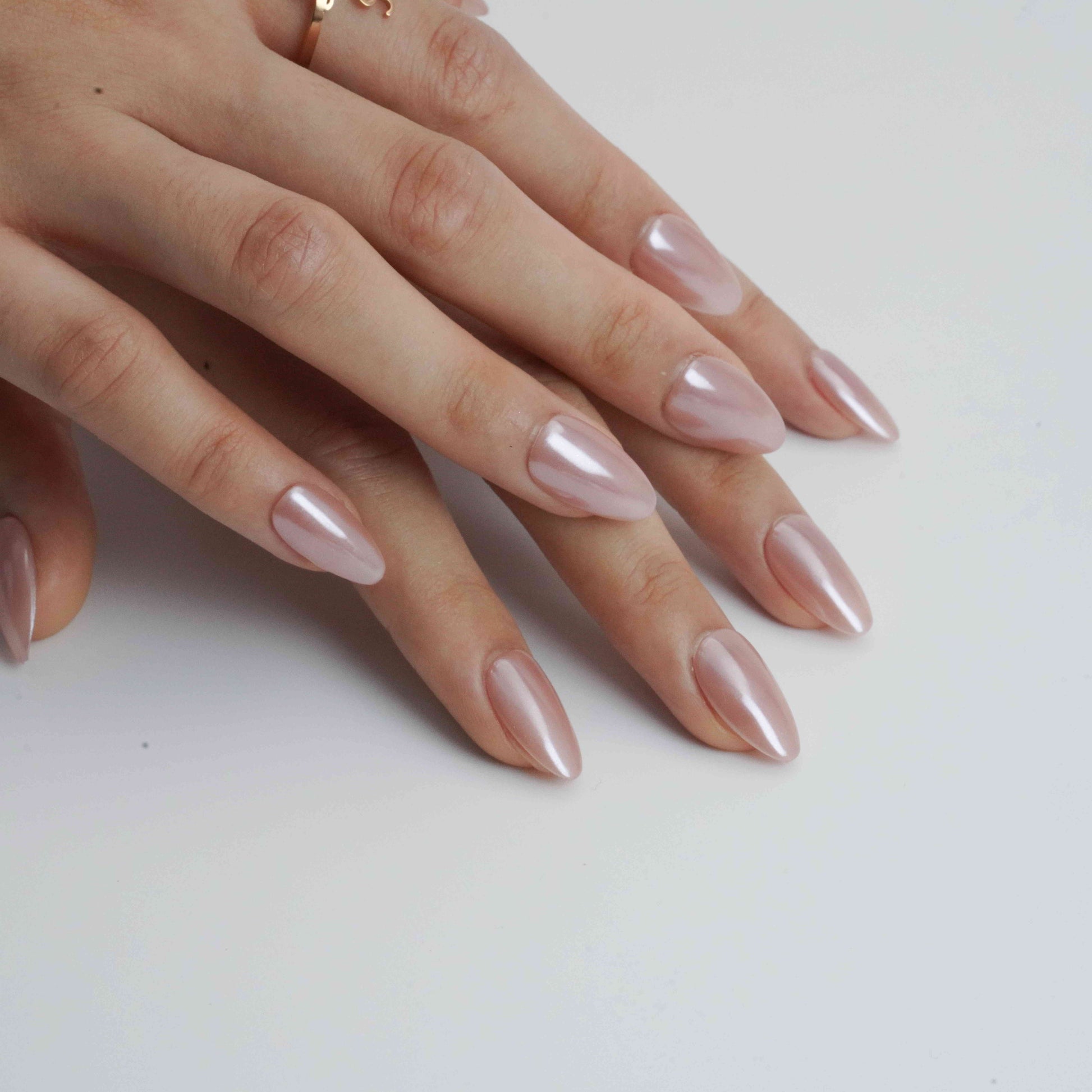 No.316 round glazed press on nails by Kakakoo detail photo 3