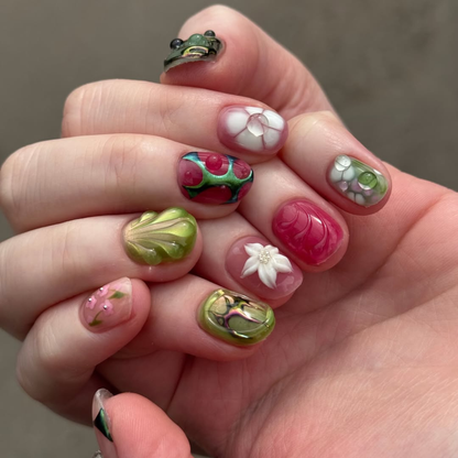 Botanical Relic Sculpted Press-On Nails – main view