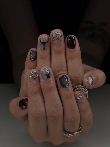 Burgundy Nova Sculpted Press-On Nails – main view
