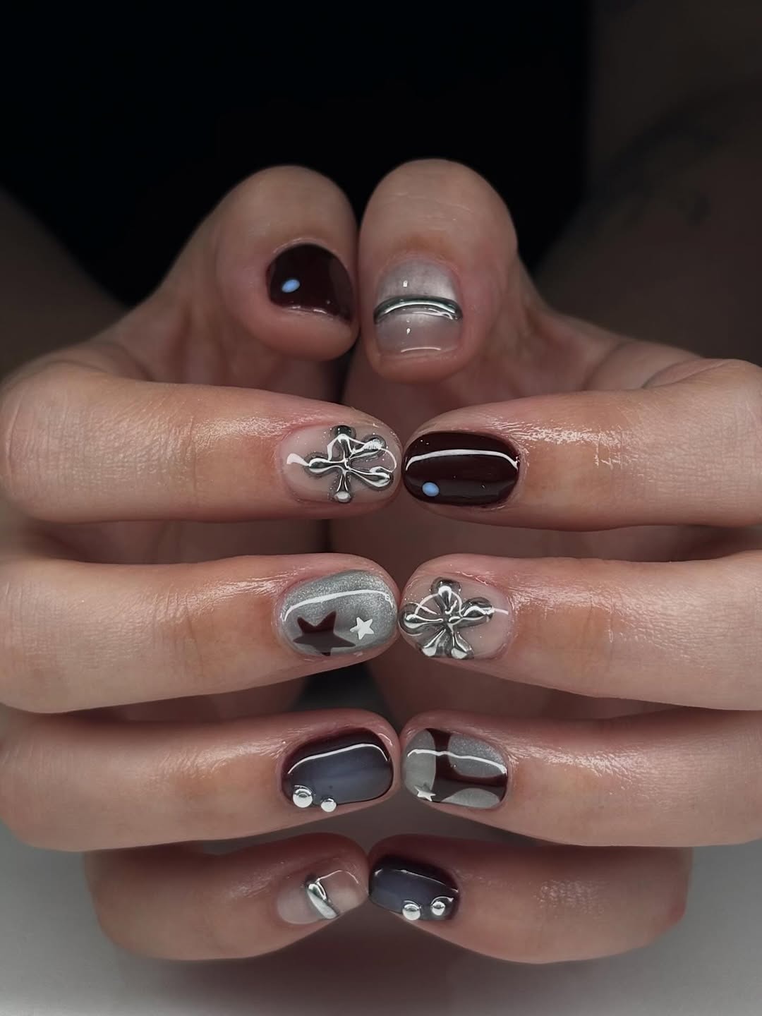 Burgundy Nova Sculpted Press-On Nails – view 2