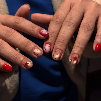 Cherry Pop Star Polka-Dot Press-On Nails – view 4