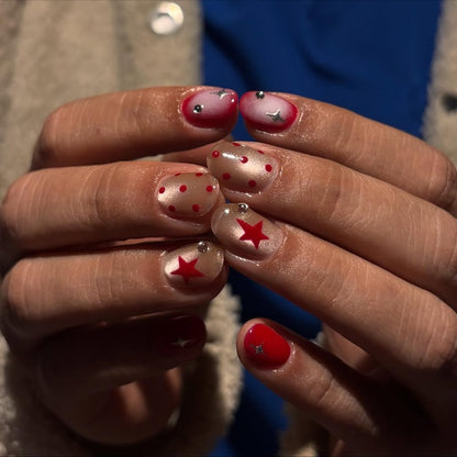 Cherry Pop Star Polka-Dot Press-On Nails – view 5