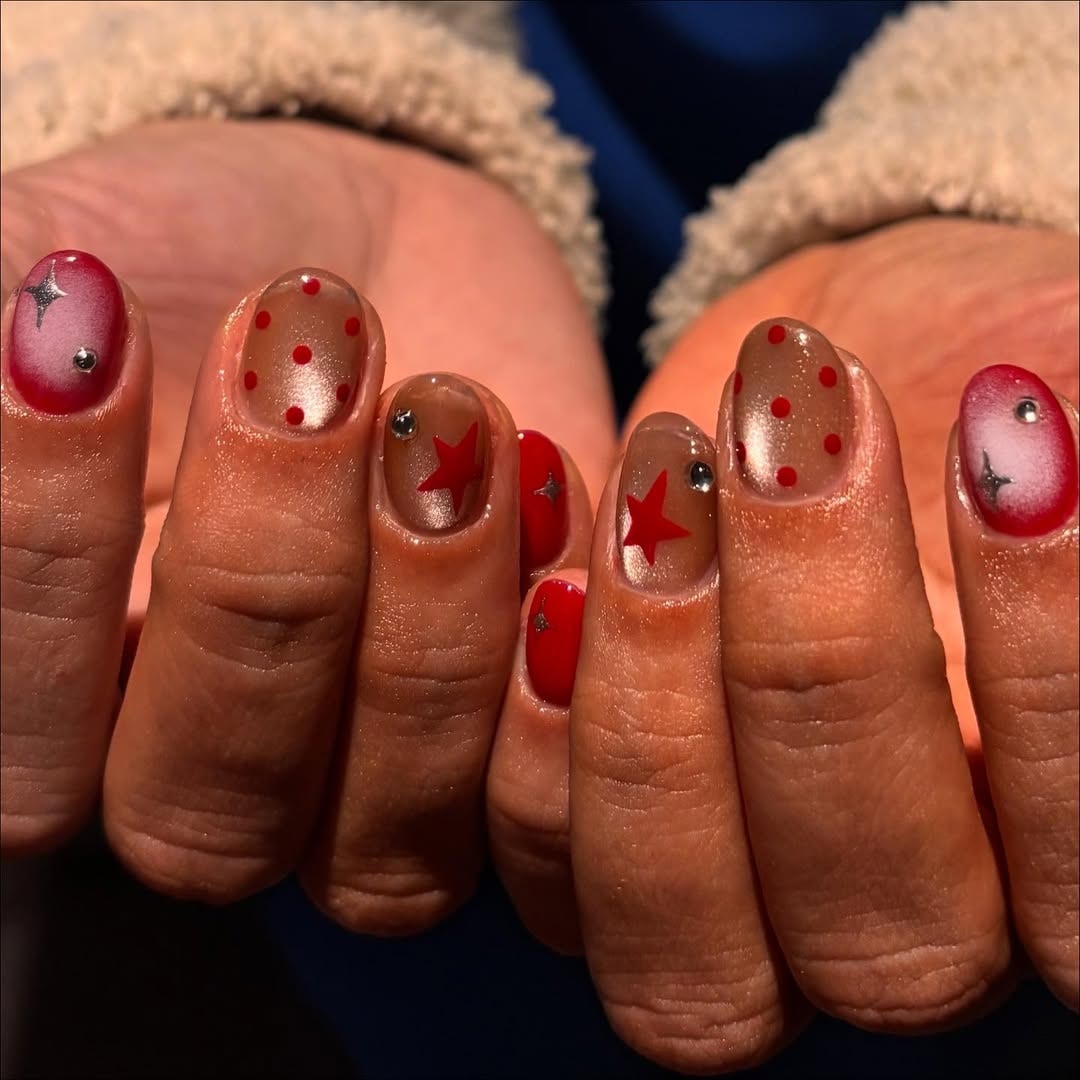 Cherry Pop Star Polka-Dot Press-On Nails – view 6