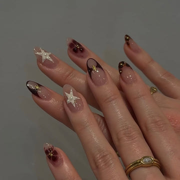 Coastal Bloom Nude French Press-On Nails – main view
