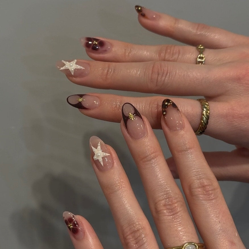 Coastal Bloom Nude French Press-On Nails – view 3