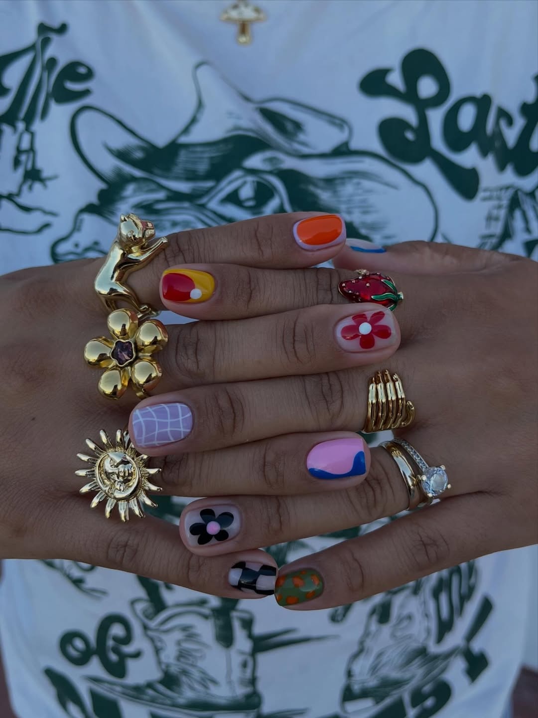 Flower Market Color-Block Press-On Nails – view 4