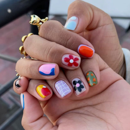 Flower Market Color-Block Press-On Nails – view 8