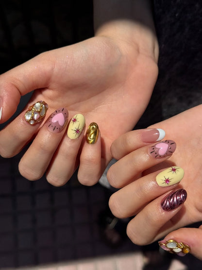 Honey Pop Pastel Chrome Press-On Nails – view 5