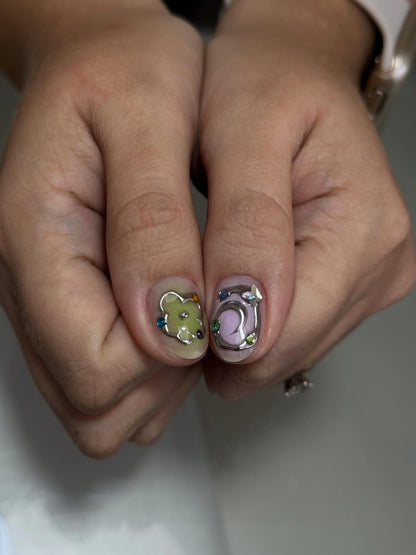 Pastel Porthole Star Press-On Nails – view 2
