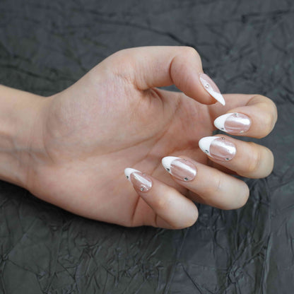 Pearl French Chrome Press-On Nails – view 10