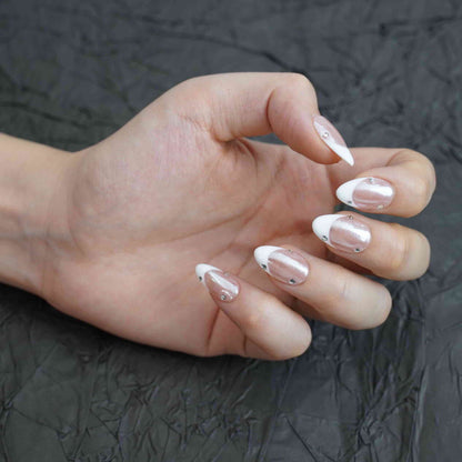 Pearl French Chrome Press-On Nails – view 15