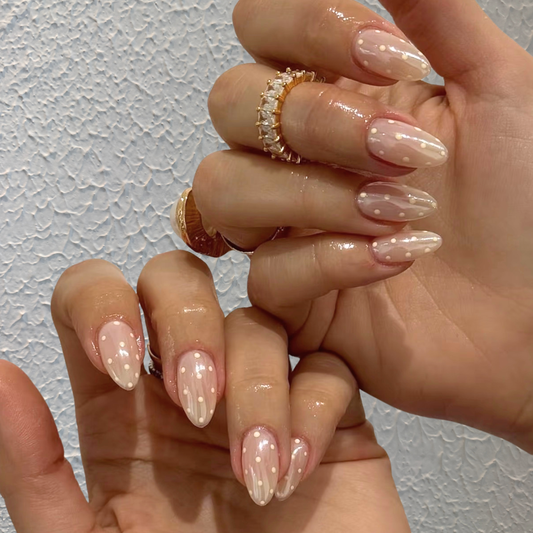 Pearl Veil Pink French Press-On Nails – view 2
