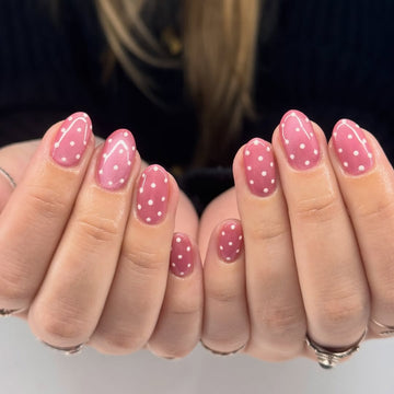 Pink Confetti Polka-Dot Press-On Nails – main view