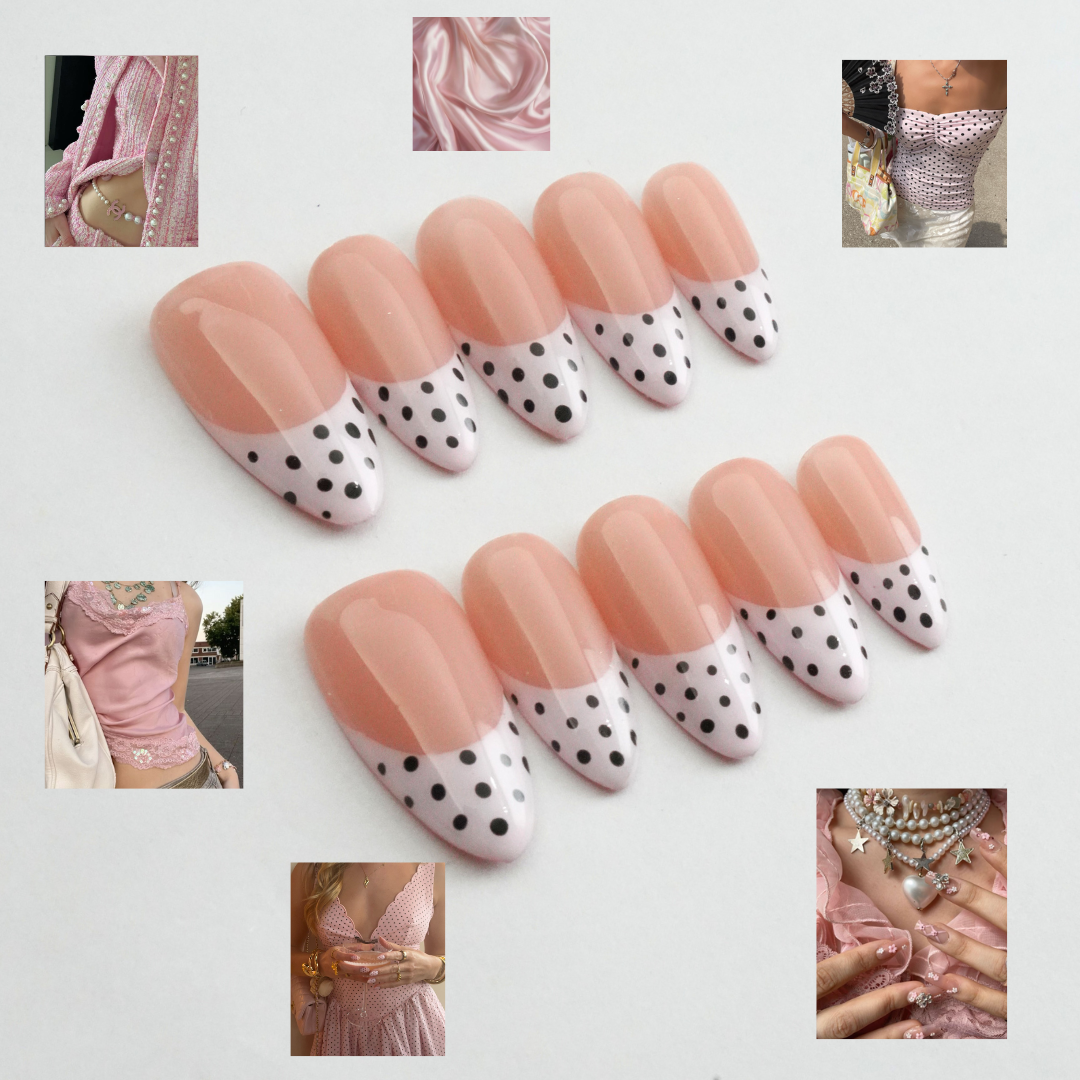 Pink Dot Polka-Dot French Press-On Nails – view 4