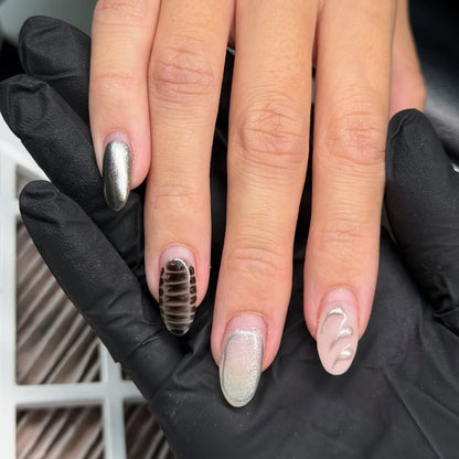 Plum Circuit Checker Press-On Nails – view 2