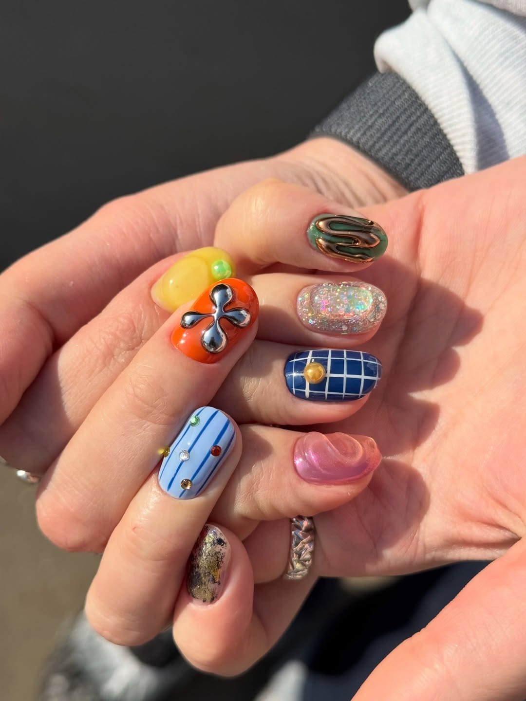 Retro Arcade Multicolor Press-On Nails – view 2