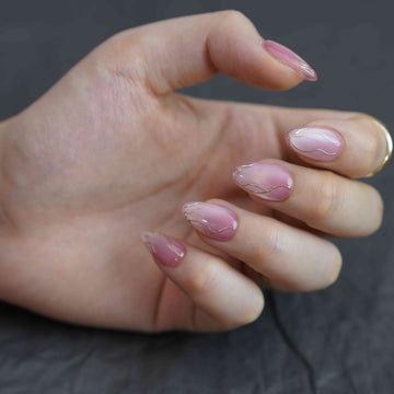 Rose Vein Pink Shimmer Press-On Nails – main view