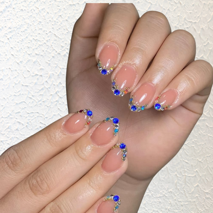 Sapphire Jewel French Press-On Nails – main view