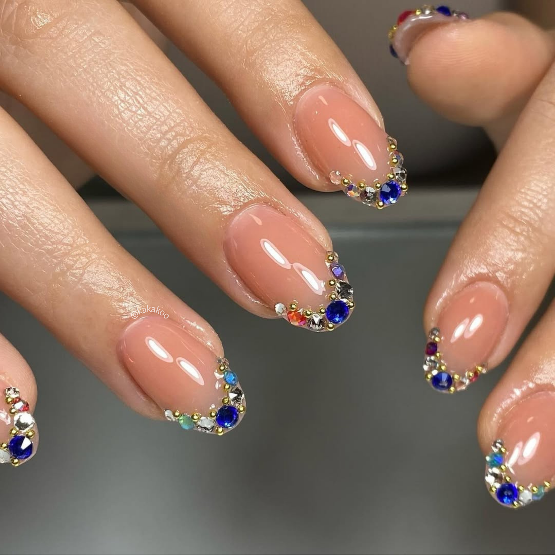 Sapphire Jewel French Press-On Nails – view 3