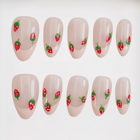 Little Strawberry Short Almond French,Painted